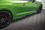 Maxton Parts - Seitenschweller Ansatz (Paar) passend für Audi RS5 Coupe F5 FL schwarz matt