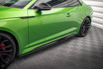 Maxton Parts - Seitenschweller Ansatz (Paar) passend für Audi RS5 Coupe F5 FL schwarz matt