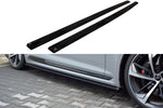 Maxton Parts - Seitenschweller Ansatz (Paar) passend für Audi RS5 Coupe F5 schwarz Hochglanz