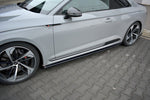 Maxton Parts - Seitenschweller Ansatz (Paar) passend für Audi RS5 Coupe F5 schwarz Hochglanz