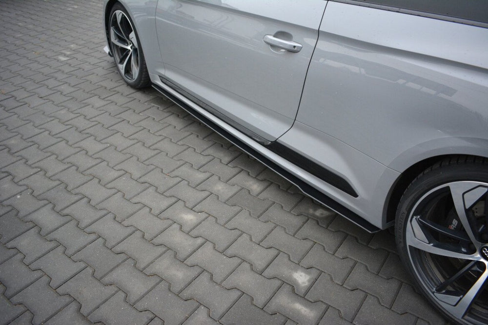 Maxton Parts - Seitenschweller Ansatz (Paar) passend für Audi RS5 F5 Coupe schwarz matt
