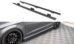 Maxton Parts - Seitenschweller Ansatz (Paar) passend für Audi S3 / A3 S-Line Sportback 8V FL schwarz matt