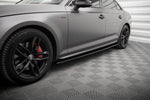 Maxton Parts - Seitenschweller Ansatz (Paar) passend für Audi S4 / A4 S-Line / A4 Competiton B9 schwarz Hochglanz