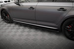 Maxton Parts - Seitenschweller Ansatz (Paar) passend für Audi S4 / A4 S-Line / A4 Competiton B9 schwarz Hochglanz