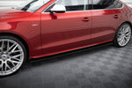 Maxton Parts - Seitenschweller Ansatz (Paar) passend für Audi S5 / A5 / A5 S-Line Sportback 8T / 8T FL schwarz Hochglanz