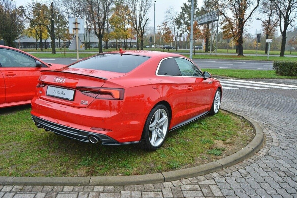 Maxton Parts - Seitenschweller Ansatz (Paar) passend für Audi S5 / A5 S-Line F5 Coupe schwarz Hochglanz
