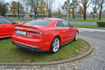 Maxton Parts - Seitenschweller Ansatz (Paar) passend für Audi S5 / A5 S-Line F5 Coupe schwarz Hochglanz
