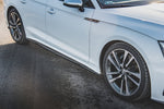 Maxton Parts - Seitenschweller Ansatz (Paar) passend für Audi S5 / A5 S-Line Sportback F5 FL schwarz Hochglanz