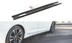 Maxton Parts - Seitenschweller Ansatz (Paar) passend für Audi S5 / A5 S-Line Sportback F5 FL schwarz Hochglanz