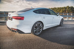 Maxton Parts - Seitenschweller Ansatz (Paar) passend für Audi S5 / A5 S-Line Sportback F5 FL schwarz Hochglanz