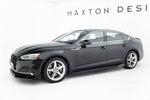 Maxton Parts - Seitenschweller Ansatz (Paar) passend für Audi S5 / A5 S-Line Sportback F5 schwarz Hochglanz