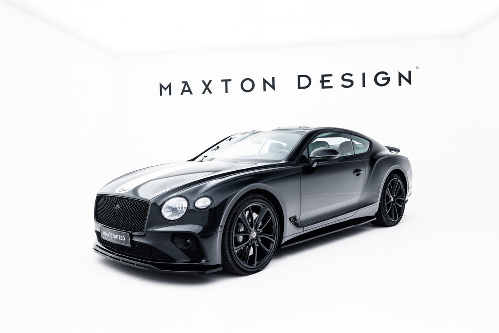 Maxton Parts - Seitenschweller Ansatz (Paar) passend für Bentley Continental GT Coupe Mk3 schwarz Hochglanz