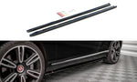 Maxton Parts - Seitenschweller Ansatz (Paar) passend für Bentley Continental GT V8 S Mk2 schwarz Hochglanz