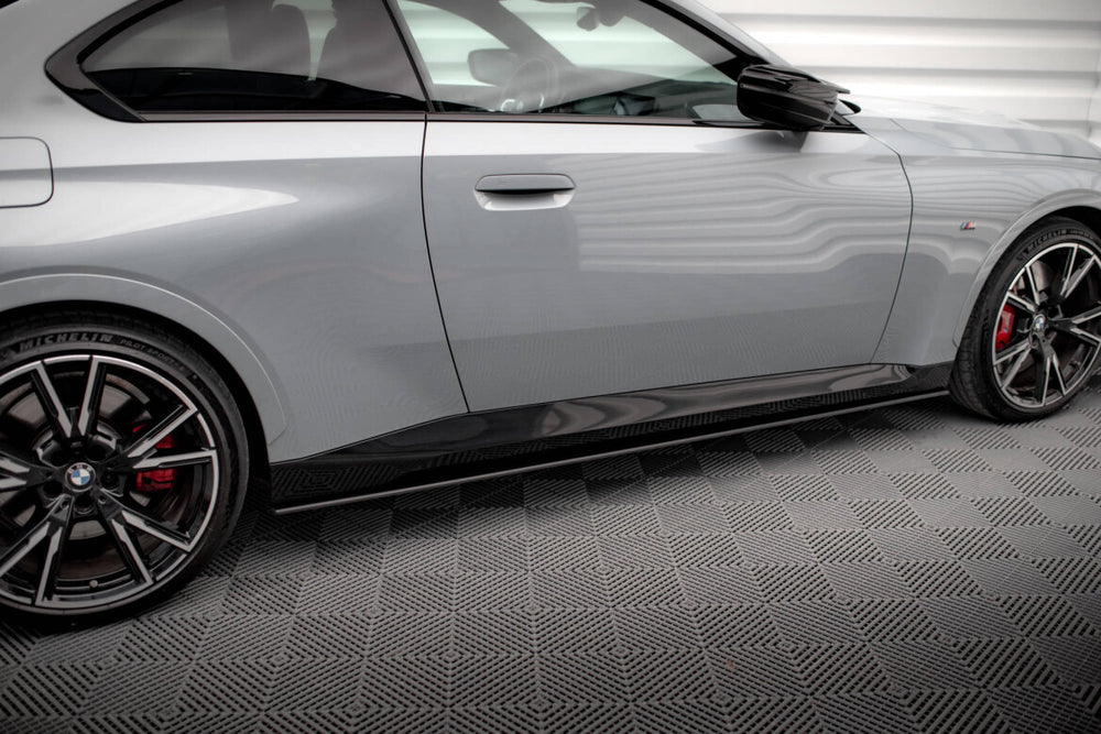 Maxton Parts - Seitenschweller Ansatz (Paar) passend für BMW 2 Coupe M-Paket / M240i G42 schwarz matt