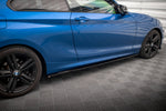 Maxton Parts - Seitenschweller Ansatz (Paar) passend für BMW 2 M-Paket F22 schwarz Hochglanz