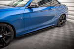 Maxton Parts - Seitenschweller Ansatz (Paar) passend für BMW 2 M-Paket F22 schwarz Hochglanz