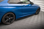 Maxton Parts - Seitenschweller Ansatz (Paar) passend für BMW 2 M-Paket F22 schwarz matt
