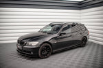 Maxton Parts - Seitenschweller Ansatz (Paar) passend für BMW 3er E90 schwarz Hochglanz