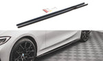 Maxton Parts - Seitenschweller Ansatz (Paar) passend für BMW 3er G20 / G21 schwarz Hochglanz