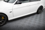Maxton Parts - Seitenschweller Ansatz (Paar) passend für BMW 3er M-Paket Limousine / Touring E90 / E91 schwarz Hochglanz