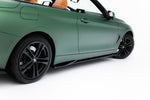 Maxton Parts - Seitenschweller Ansatz (Paar) passend für BMW 4er Cabrio / Coupe F33 / F32 schwarz Hochglanz