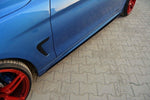 Maxton Parts - Seitenschweller Ansatz (Paar) passend für BMW 4er Coupe / Gran Coupe / Cabrio M-Paket F32 / F36 / F33 schwarz matt