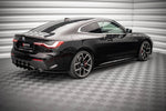 Maxton Parts - Seitenschweller Ansatz (Paar) passend für BMW 4er M-Paket / M440i G22 / G23 / G22 FL / G23 FL schwarz matt