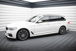 Maxton Parts - Seitenschweller Ansatz (Paar) passend für BMW 5er M-Paket / M550d / M550i G30/ G31 schwarz Hochglanz