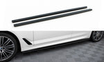 Maxton Parts - Seitenschweller Ansatz (Paar) passend für BMW 5er M-Paket / M550d / M550i G30/ G31 schwarz Hochglanz