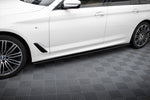 Maxton Parts - Seitenschweller Ansatz (Paar) passend für BMW 5er M-Paket / M550d / M550i G30/ G31 schwarz Hochglanz