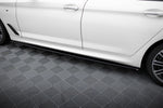 Maxton Parts - Seitenschweller Ansatz (Paar) passend für BMW 5er M-Paket / M550d / M550i G30/ G31 schwarz Hochglanz