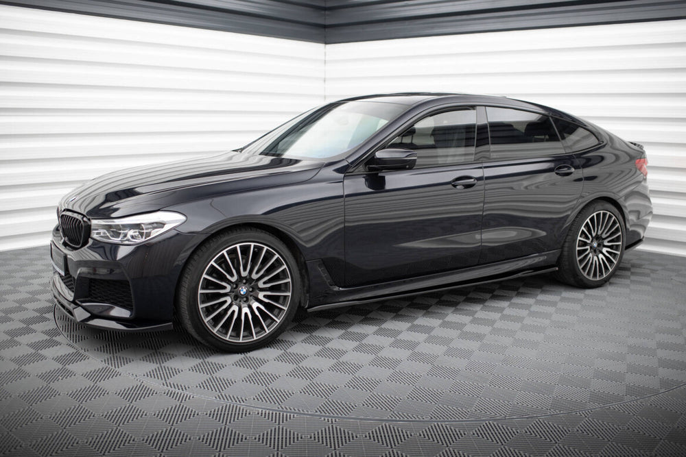 Maxton Parts - Seitenschweller Ansatz (Paar) passend für BMW 6er GT G32 M-Paket schwarz Hochglanz