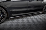 Maxton Parts - Seitenschweller Ansatz (Paar) passend für BMW 7 G70 schwarz Hochglanz
