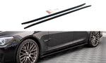 Maxton Parts - Seitenschweller Ansatz (Paar) passend für BMW 7 M-Paket F01 schwarz Hochglanz