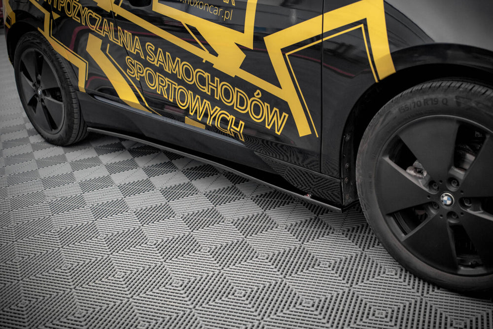 Maxton Parts - Seitenschweller Ansatz (Paar) passend für BMW i3 S Mk1 FL schwarz Hochglanz