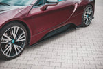 Maxton Parts - Seitenschweller Ansatz (Paar) passend für BMW i8 schwarz Hochglanz