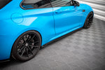 Maxton Parts - Seitenschweller Ansatz (Paar) passend für BMW M2 F87 schwarz matt