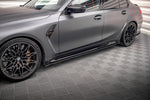 Maxton Parts - Seitenschweller Ansatz (Paar) passend für BMW M3 Limousine / Touring G80 / G81 schwarz matt