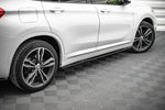 Maxton Parts - Seitenschweller Ansatz (Paar) passend für BMW X1 M-Paket F48 / F48 FL schwarz Hochglanz