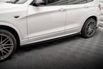 Maxton Parts - Seitenschweller Ansatz (Paar) passend für BMW X3 M-Paket F25 schwarz Hochglanz