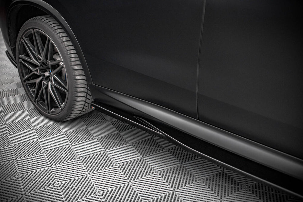 Maxton Parts - Seitenschweller Ansatz (Paar) passend für BMW X5M F95 / F95 FL schwarz Hochglanz