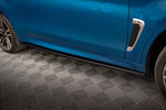 Maxton Parts - Seitenschweller Ansatz (Paar) passend für BMW X6 M F86 schwarz Hochglanz