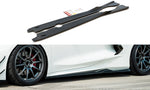 Maxton Parts - Seitenschweller Ansatz (Paar) passend für Chevrolet Corvette C8 schwarz Hochglanz