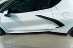 Maxton Parts - Seitenschweller Ansatz (Paar) passend für Chevrolet Corvette C8 schwarz Hochglanz