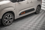 Maxton Parts - Seitenschweller Ansatz (Paar) passend für Citroen Berlingo Mk3 schwarz Hochglanz