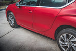 Maxton Parts - Seitenschweller Ansatz (Paar) passend für Citroen DS4 schwarz matt