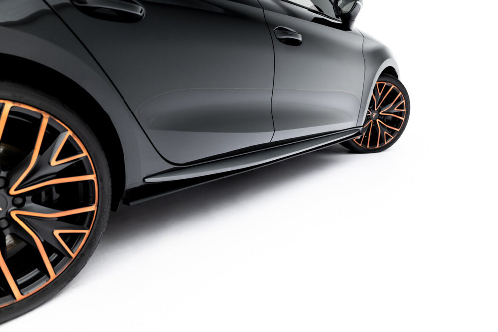 Maxton Parts - Seitenschweller Ansatz (Paar) passend für CUPRA Leon ST / Hatchback Aero Mk1 / Mk1 FL schwarz matt