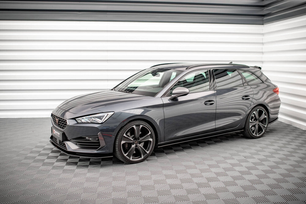 Maxton Parts - Seitenschweller Ansatz (Paar) passend für CUPRA Leon ST / Hatchback Mk1 / Mk1 FL schwarz matt