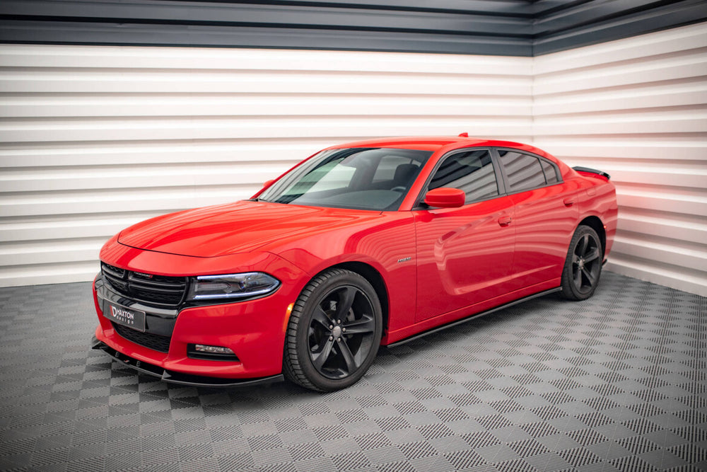 Maxton Parts - Seitenschweller Ansatz (Paar) passend für Dodge Charger RT Mk7 FL schwarz Hochglanz