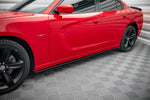 Maxton Parts - Seitenschweller Ansatz (Paar) passend für Dodge Charger RT Mk7 FL schwarz Hochglanz